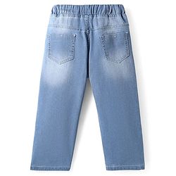 Pine Kids Woven Full Length Solid Denim Jeans - Light Blue