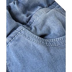 Pine Kids Woven Full Length Solid Denim Jeans - Light Blue