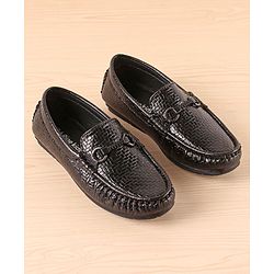 Pine Kids Slip On  Loafer Shoes -  Black