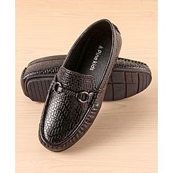 Pine Kids Slip On  Loafer Shoes -  Black