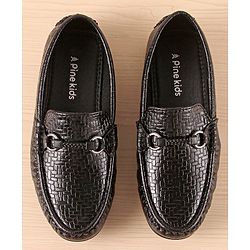 Pine Kids Slip On  Loafer Shoes -  Black