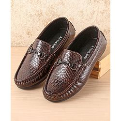 Pine Kids Slip On  Loafer Shoes -  Brown