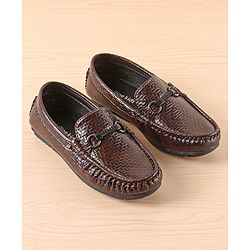 Pine Kids Slip On  Loafer Shoes -  Brown