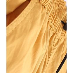 Pine Kids Cotton Woven Full Length Solid Color Track Pants with Cargo Pockets -  Mustard