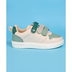 Pine Kids Velcro Closure Casual Shoes - Green & Beige