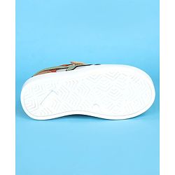 Pine Kids Velcro Closer Casual Shoes with Tape Design - White & Navy Blue