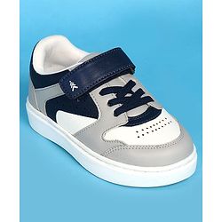 Pine Kids Velcro Closer Casual Shoes - Grey & Navy Blue
