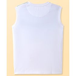 Pine Active Super Microfiber High Resistence Knit Sleeveless Color Block T-Shirt - White