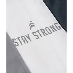 Pine Active Super Microfiber High Resistence Knit Half Sleeves Color Block T-Shirt - Grey