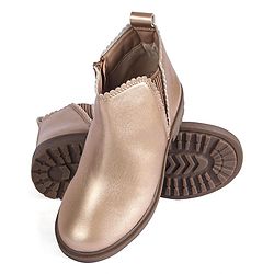 Pine Kids Slip On Winter Boots with Zipper Closure - Tan