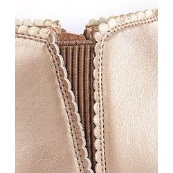 Pine Kids Slip On Winter Boots with Zipper Closure - Tan