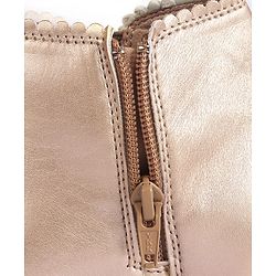 Pine Kids Slip On Winter Boots with Zipper Closure - Tan