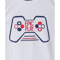 Pine Kids Cotton Woven Full Sleeves Checkered Shirt with Text Printed T-Shirt - Blue & Red