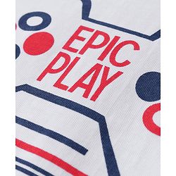 Pine Kids Cotton Woven Full Sleeves Checkered Shirt with Text Printed T-Shirt - Blue & Red