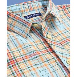 Pine Kids Cotton Woven Full Sleeves Checks Shirt With Inner Tee - Sea Green