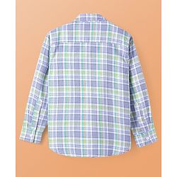 Pine Kids Cotton Woven Full Sleeves Checkered Shirt With Printed T-Shirt - White