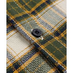 Pine Kids Cotton Woven Full Sleeves Checkered Shirt with Inner Tee - Olive Green