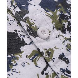 Pine Kids Cotton Woven Full Sleeves Printed Shirt - White