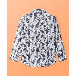 Pine Kids Cotton Woven Full Sleeves Printed Shirt - White