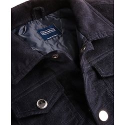 Pine Kids Cotton Woven Full Sleeves   Corduroy Jacket - Navy Blue
