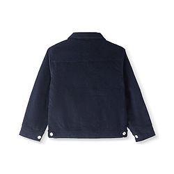 Pine Kids Cotton Woven Full Sleeves   Corduroy Jacket - Navy Blue