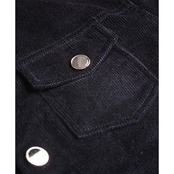 Pine Kids Cotton Woven Full Sleeves   Corduroy Jacket - Navy Blue