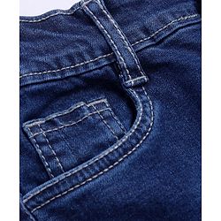 Pine Kids Woven Full Length Solid Jeans - Navy Blue