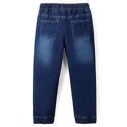Pine Kids Woven Full Length Solid Denim Jeans - Navy Blue