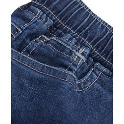 Pine Kids Woven Full Length Solid Denim Jeans - Navy Blue