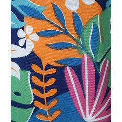 Pine Kids Cotton Woven Half Sleeves Shirt Style Top & Lounge Pants With Floral Print & Embroidery - Navy
