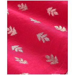 Pine Kids  Woven Three Fourth Sleeves  Foil Printed Kurta Gharara &  Dupatta Set with Embroidered Detailing - Dark Pink