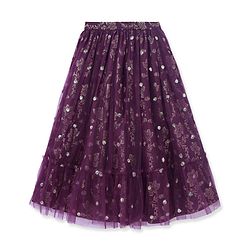 Pine Kids Woven Half Sleeves Floral Foil Printed Choli Lehenga & Dupatta  Set with Sequins - Wine