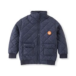 Pine Kids  Full Sleeves Padded Quilted  Jacket Solid Colour - Navy Blue