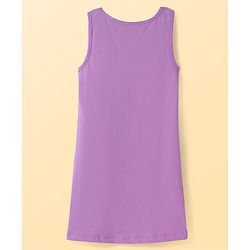 Pine Kids Knit Full Drop Shoulder Sleeves Cut & Sew Jacket with Solid Color Frock & Text Print - Purple