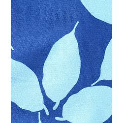 Pine Kids Cotton Knit Full Drop Shoulder Sleeves Hooded Sweatshirt Dress With Leafy Print & Front Tie Up-Blue