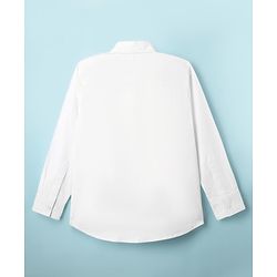 Pine Kids Cotton Woven Full Sleeves Shirt With Space Theme Print - White