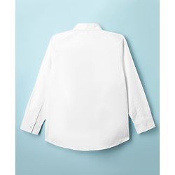 Pine Kids Cotton Woven Full Sleeves Shirt With Text Print - White
