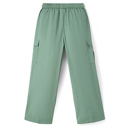 Pine Kids Cotton Woven Full Length Solid Trouser - Mint