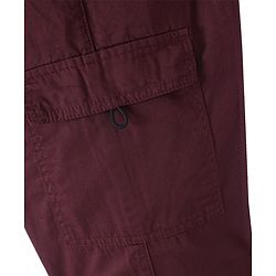Pine Kids Cotton Woven Full Length Solid Trouser - Maroon