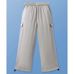Pine Kids Cotton Woven Full Length Solid Trouser - Beige