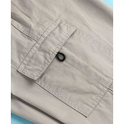 Pine Kids Cotton Woven Full Length Solid Trouser - Beige