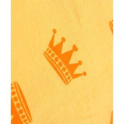 Pine Kids Single Jersey Knit Half Sleeves Night Suit with Crown & Text Print - Yellow