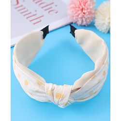 Pine Kids Knotted Hair Band Free Size - Beige