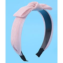 Pine Kids Hair Band with Bow Applique Free Size - Pink
