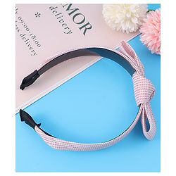 Pine Kids Hair Band with Bow Applique Free Size - Pink