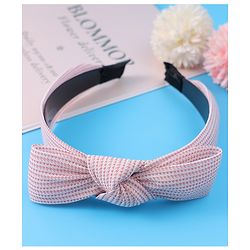 Pine Kids Hair Band with Bow Applique Free Size - Pink