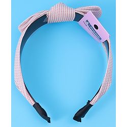 Pine Kids Hair Band with Bow Applique Free Size - Pink