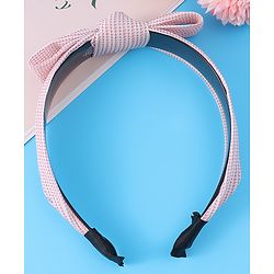 Pine Kids Hair Band with Bow Applique Free Size - Pink