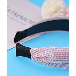 Pine Kids Hair Band with Bow Applique Free Size - Pink