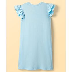 Pine Kids Disney Single Jersey Knit Frill Sleeves Nighty With Snow White Graphics Pack Of 2 - Pink & Light Blue